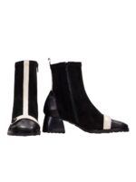 Μποτάκια BHI254219 Black -Cream - Image 4